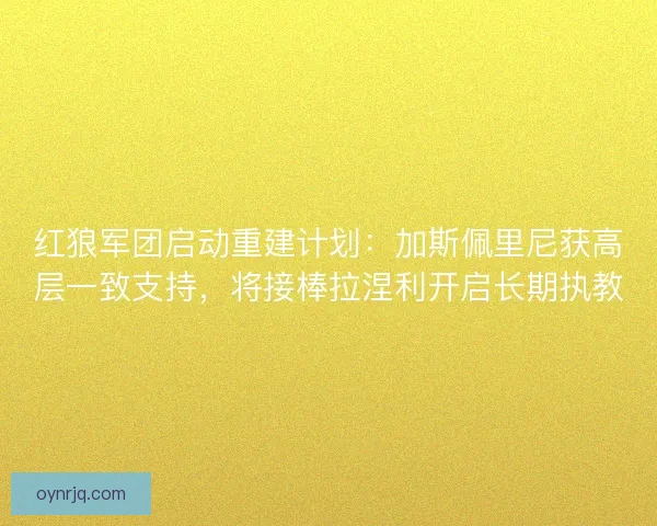 红狼军团启动重建计划：加斯佩里尼获高层一致支持，将接棒拉涅利开启长期执教
